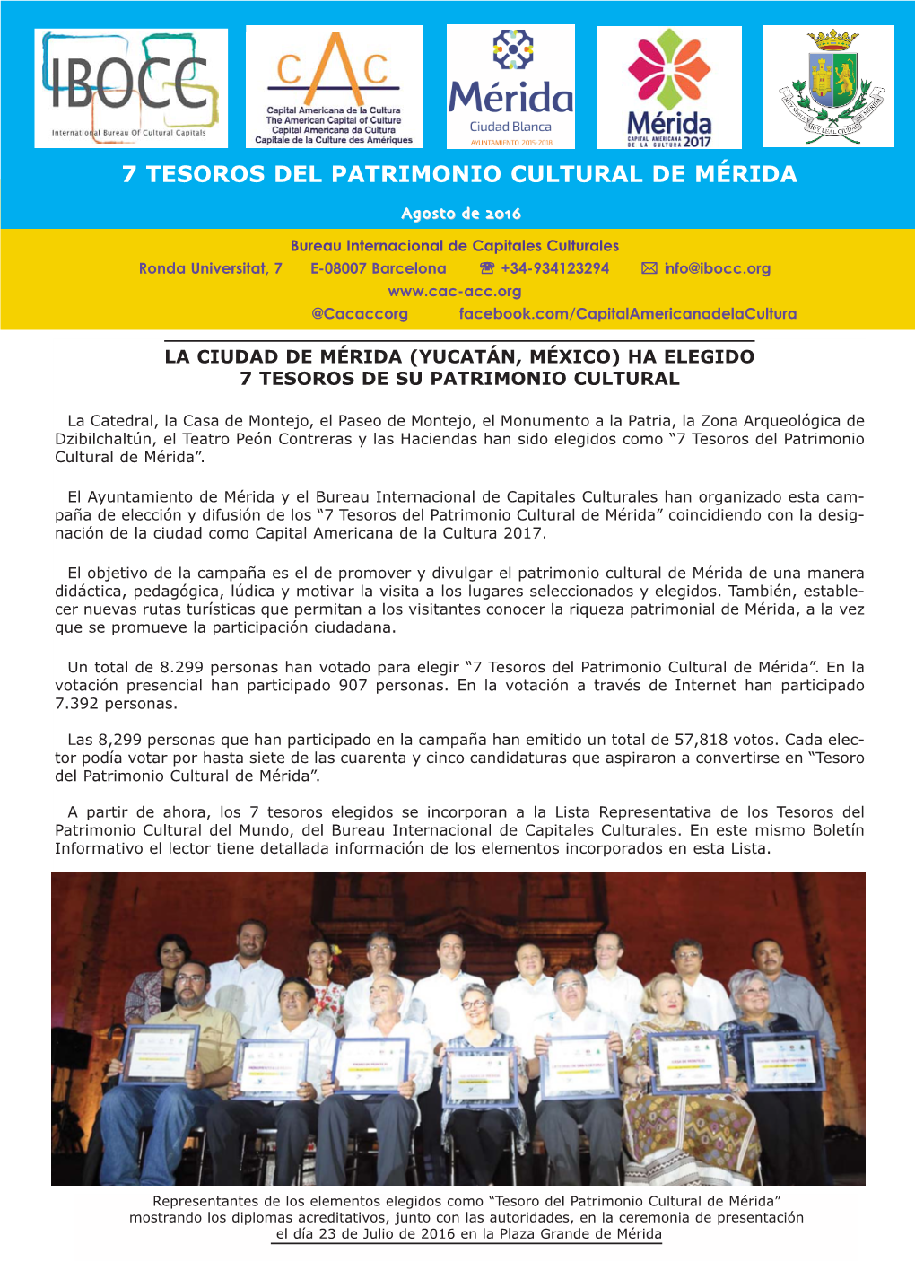 7 Tesoros Culturales De Merida Fets:Newsletter 24Ver4