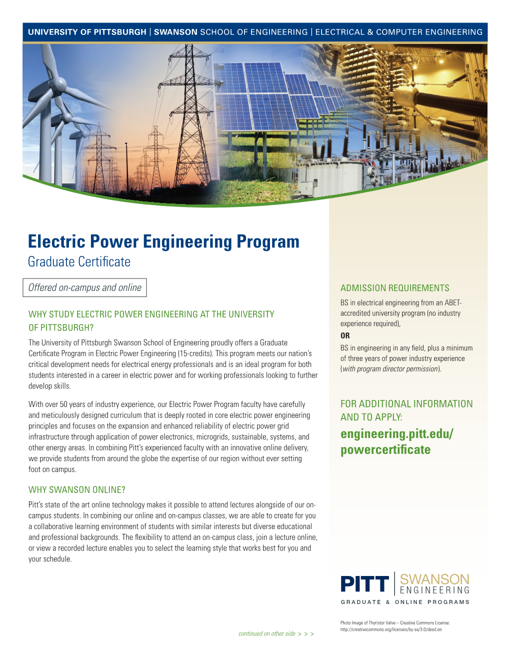 Electric Power Engineering Program Graduate Certificate