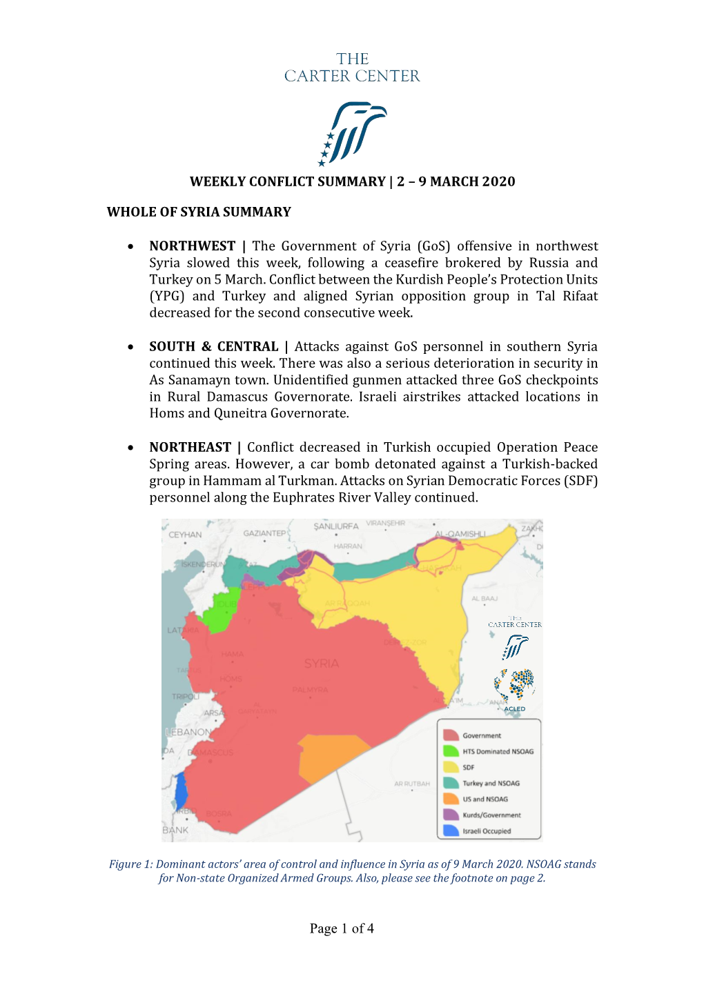 Weekly Conflict Summary | 2 – 9 March 2020