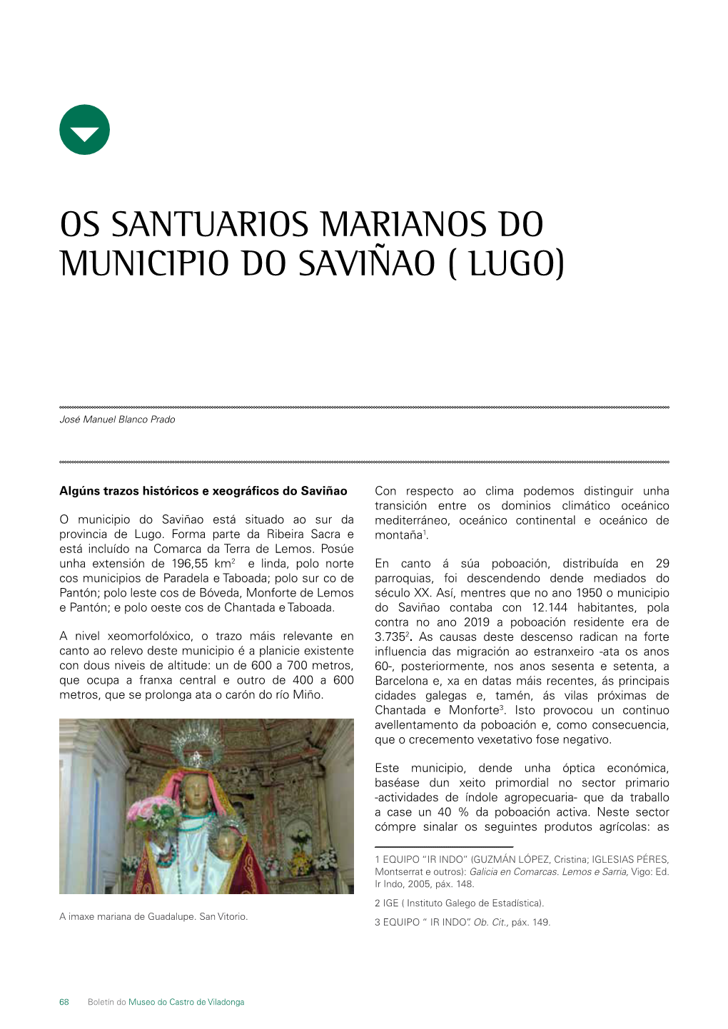 Os Santuarios Marianos Do Municipio Do Saviñao ( Lugo)