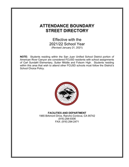 Attendance Boundary Street Directory
