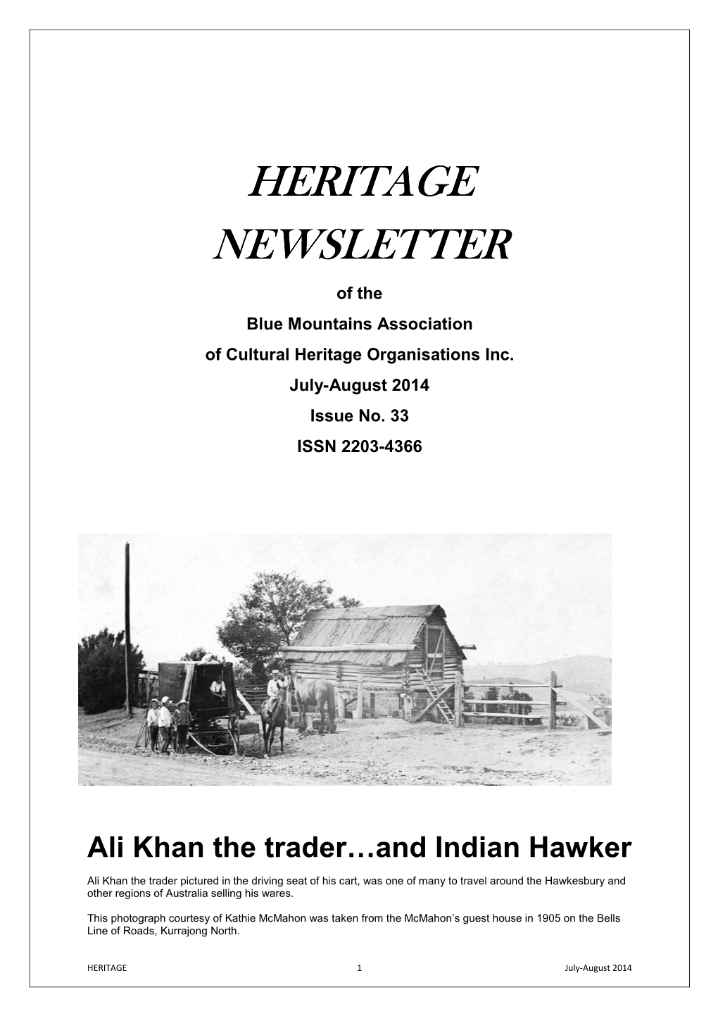 Heritage Newsletter Newsletter