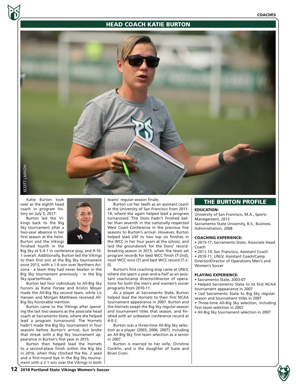 12 Head Coach Katie Burton the Burton Profile