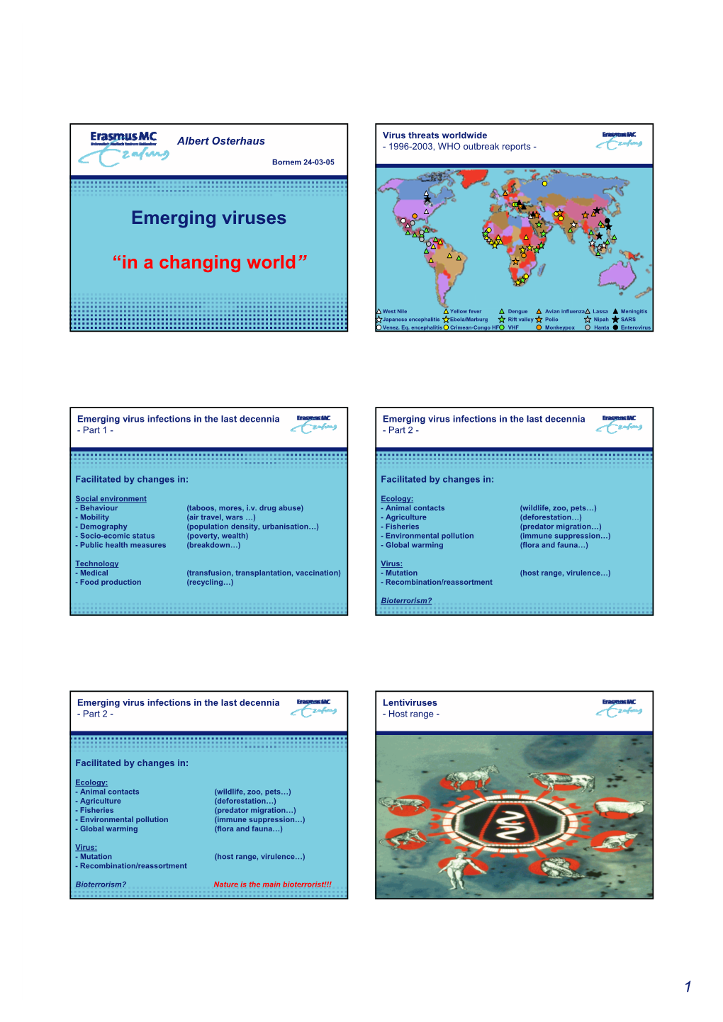 Emerging Viruses “In a Changing World”