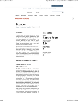 Ecuador | Freedom House