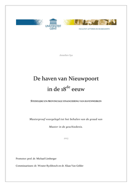 De Haven Van Nieuwpoort in De 18 Eeuw