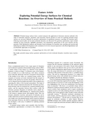 Exploring Potential Energy Surfaces for Chemical Reactions: an Overview of Some Practical Methods