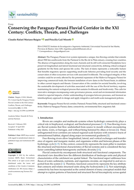 Conserving the Paraguay-Paraná Fluvial Corridor in the XXI Century: Conﬂicts, Threats, and Challenges