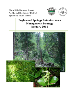 Englewood Springs Botanical Area Management Strategy January 2011