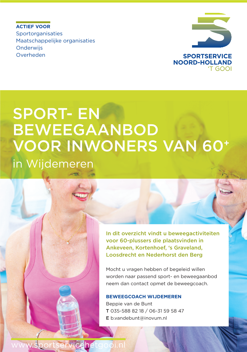 SPORT- EN Beweegaanbod Voor Inwoners Van 60+ in Wijdemeren