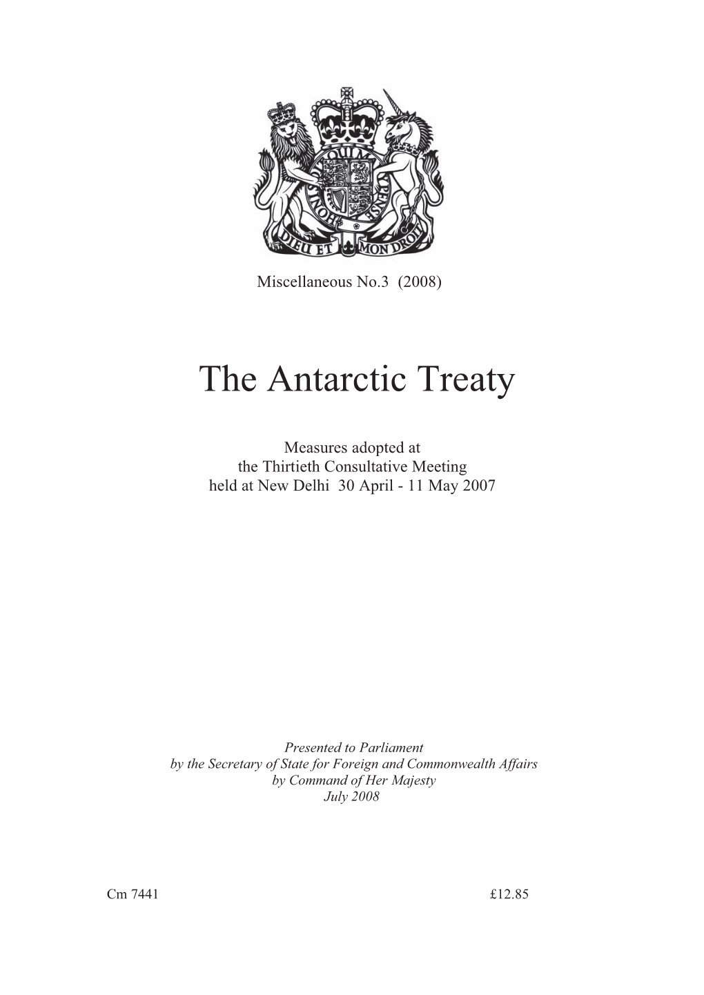 The Antarctic Treaty