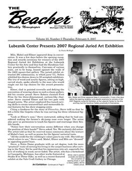 Lubeznik Center Presents 2007 Regional Juried Art Exhibition by Paula Mchugh