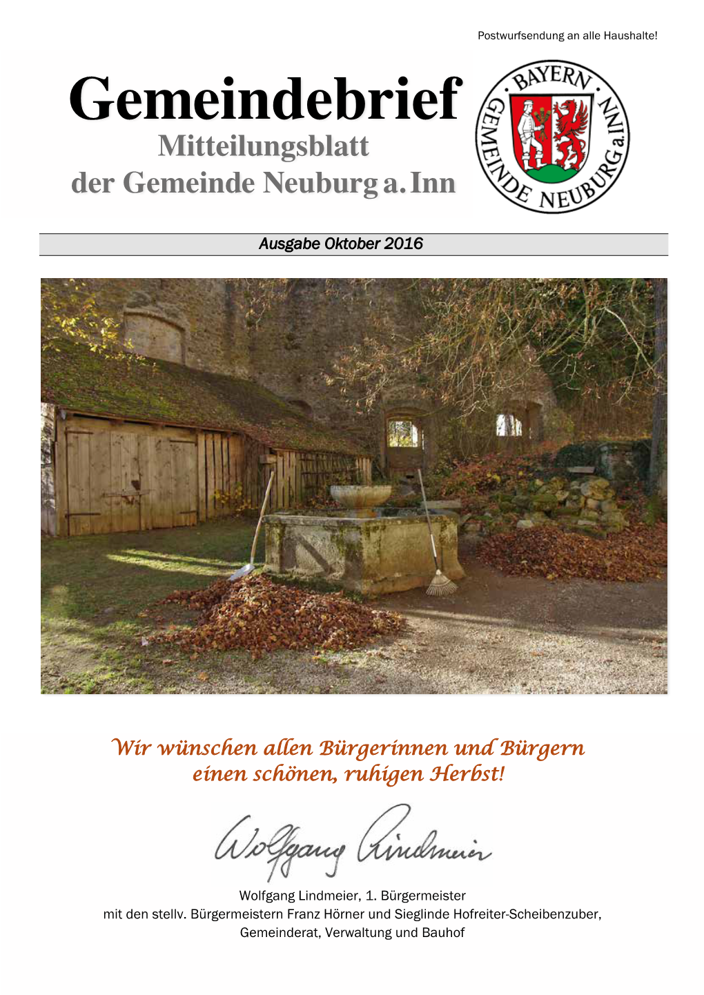Gemeindebrief Mitteilungsblatt Der Gemeinde Neuburg A