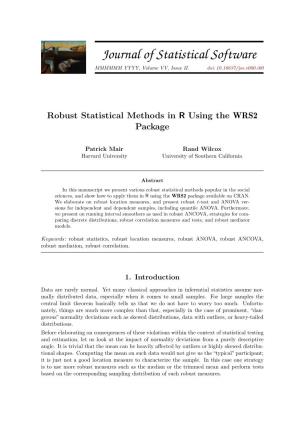 Robust Statistical Methods in R Using the WRS2 Package