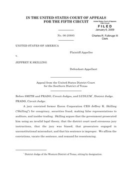 U.S. Court of Appeals for the Fifth Circuit's January 6, 2009 Decision