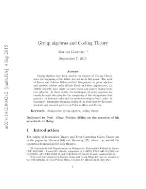 Group Algebra and Coding Theory