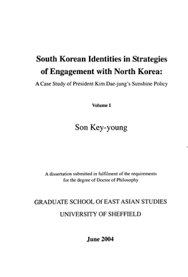 South Korean Identities in Strategies of Engagement with North Korea