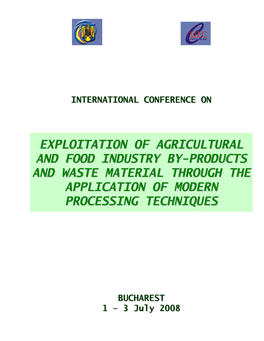 Exploitation of Agricultural and Food Industry By-Products and Waste
