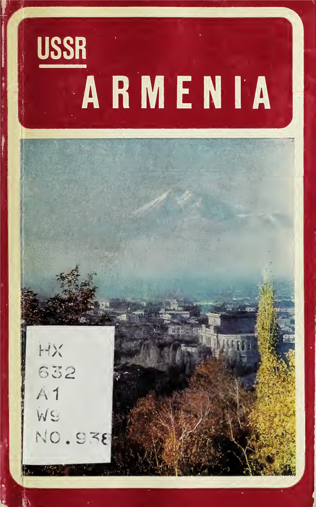 ARMENIAN SOVIET SOCIALIST REPUBLIC Cover: Yerevan