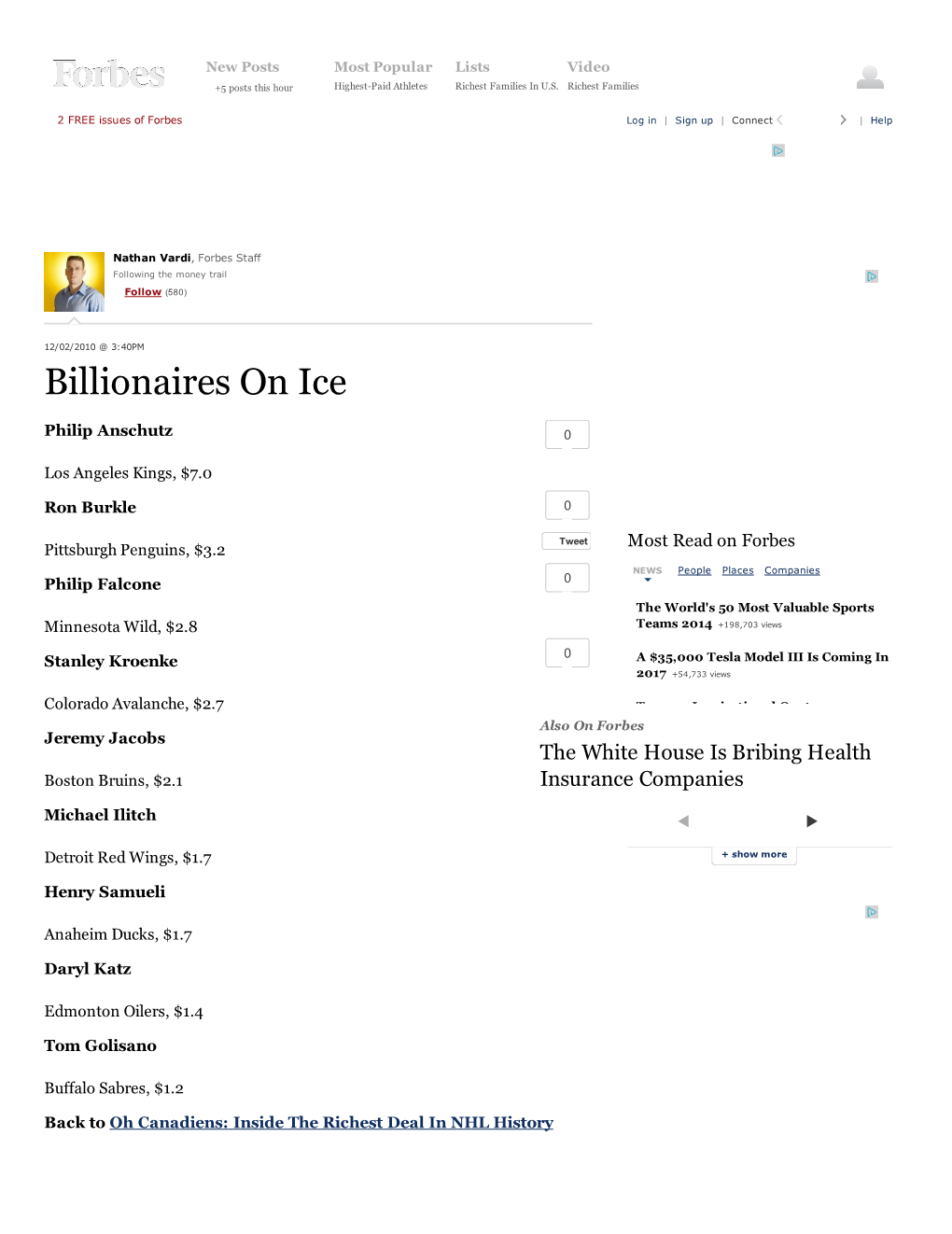 Billionaires on Ice
