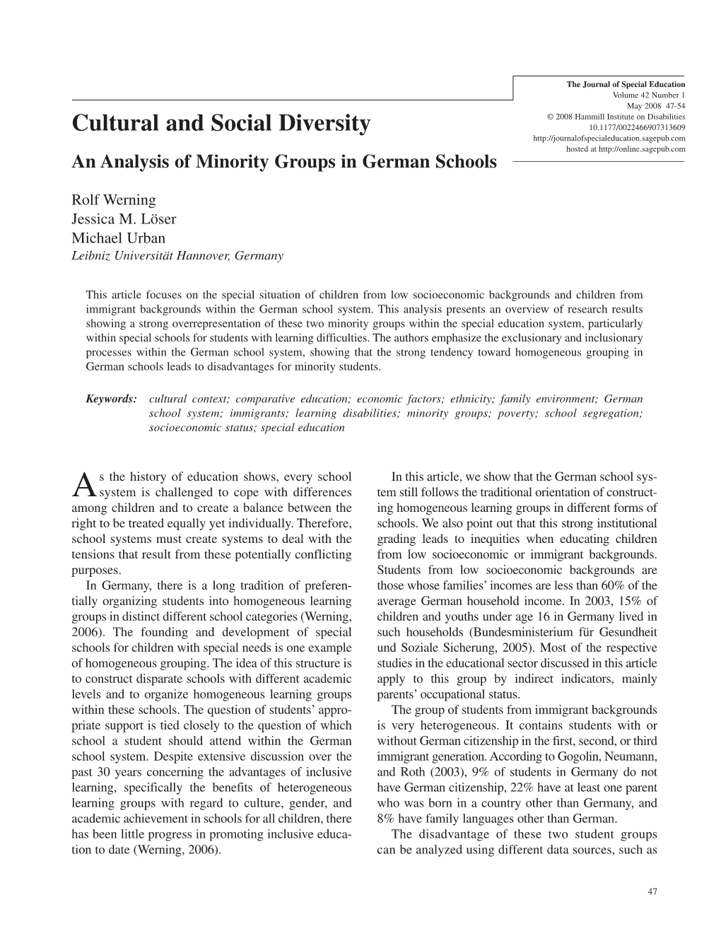 Cultural and Social Diversity
