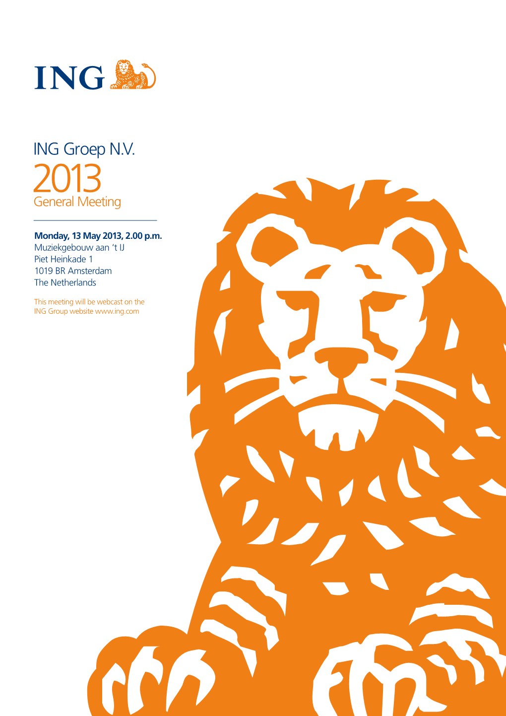 ING Groep N.V. 2013 General Meeting