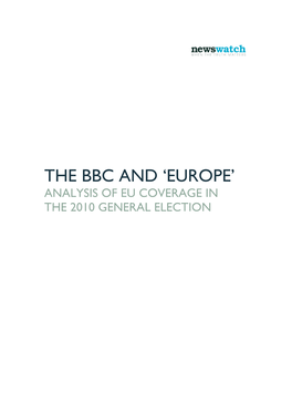 The Bbc and 'Europe'