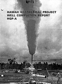 Hawaii Geothermal Project Well Completion Report Hgp-A