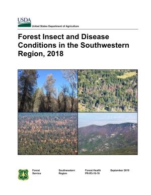 Forest Insect and Disease Conditions in the Southwestern Region, 2018