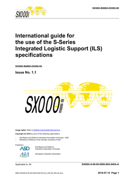 International Guide for the Use of the S-Series Integrated Logistic Support (ILS) Specifications