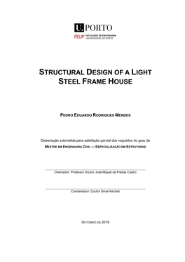 Structural Design of a Light Steel Frame House