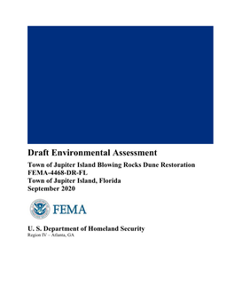 Town of Jupiter Island Dune Restoration Environmental Assessment