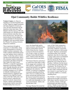 Ojai Community Builds Wildfire Resilience
