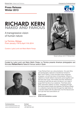 Richard Kern Naked and Famous a Proyect by Contemporánea