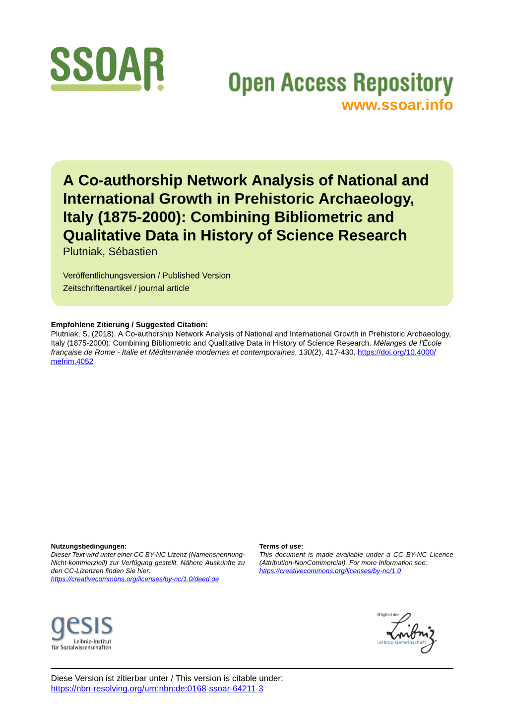 A Co-Authorship Network Analysis of National and International Growth