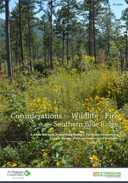 Considerations for Wildlife and Fire in Blue Ridge