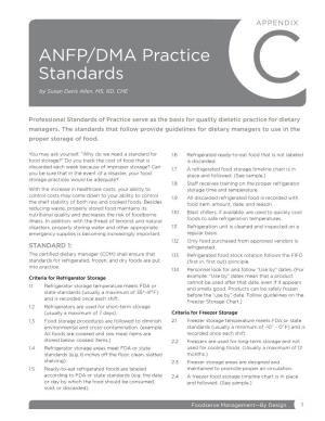 ANFP/DMA Practice Standards