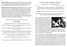 St John Fisher Catholic Church Patron Saint of Victims of Modern Slavery and Human Trafficking