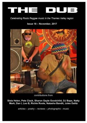 Issue 18 – November, 2017 Contributions from Sista Helen, Pete