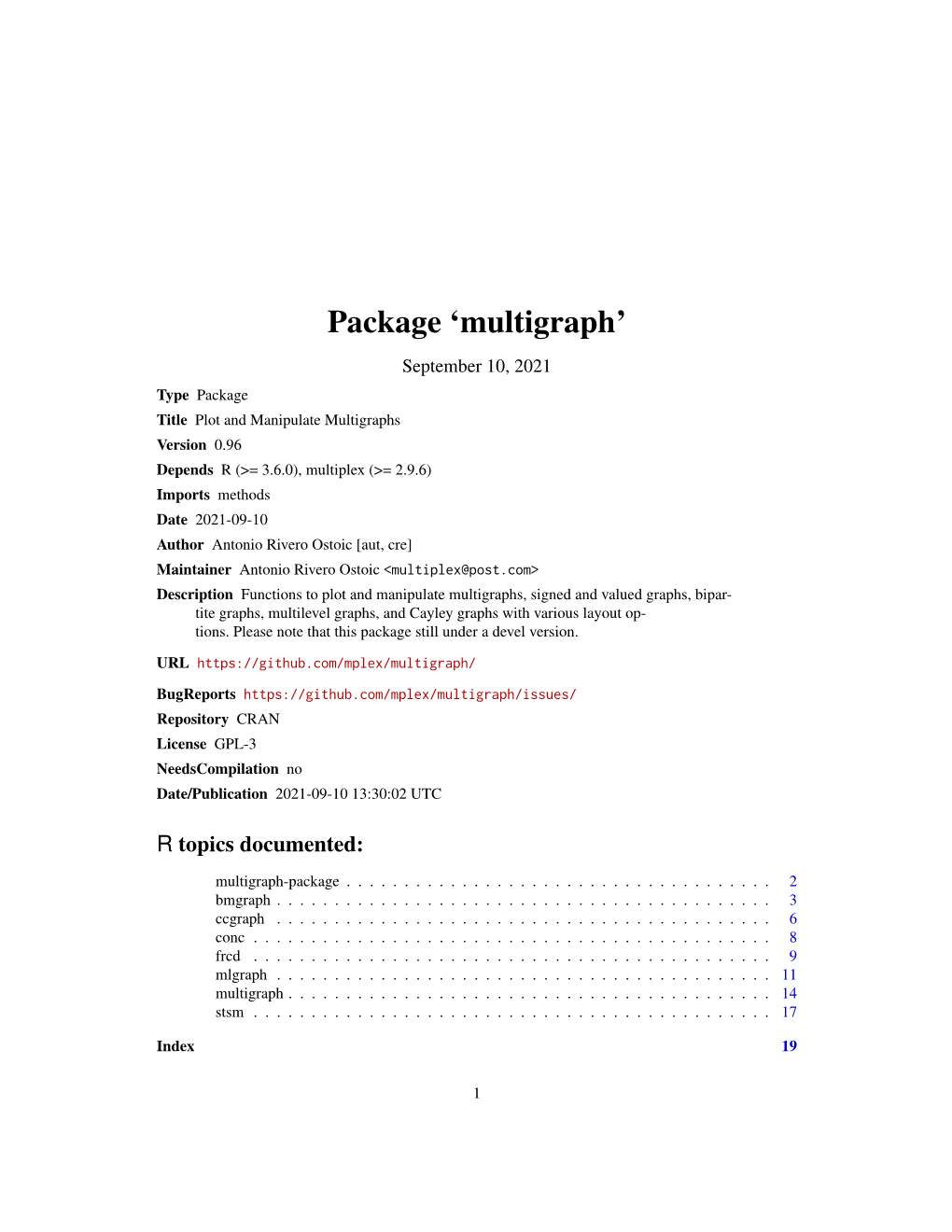 Package 'Multigraph'