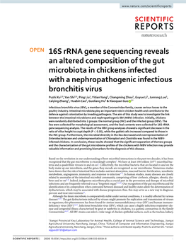 16S Rrna Gene Sequencing Reveals an Altered Composition of the Gut