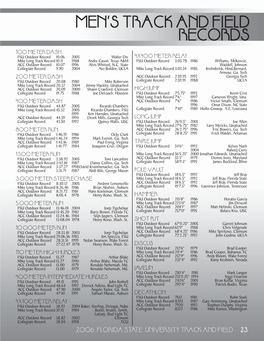 Men's Track and Field Records