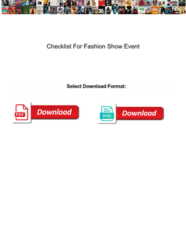 Checklist for Fashion Show Event