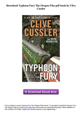Download Typhoon Fury the Oregon Files Pdf Ebook by Clive Cussler
