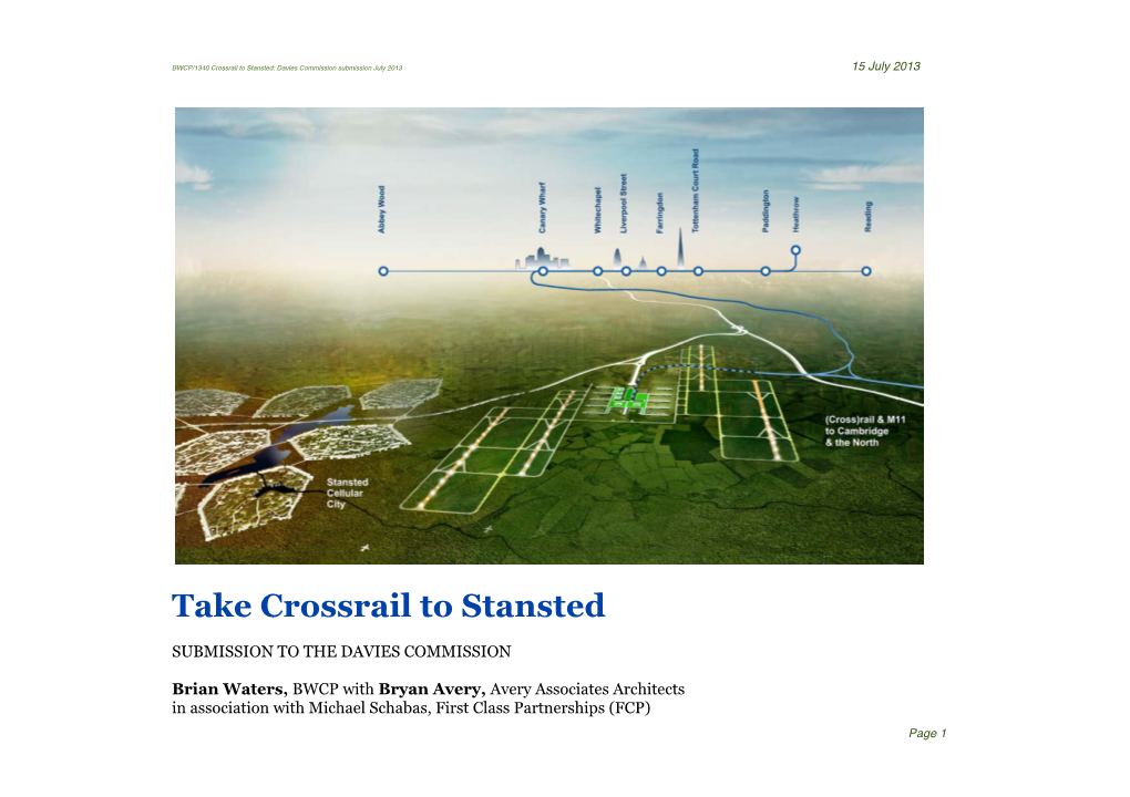 Take Crossrail to Stansted
