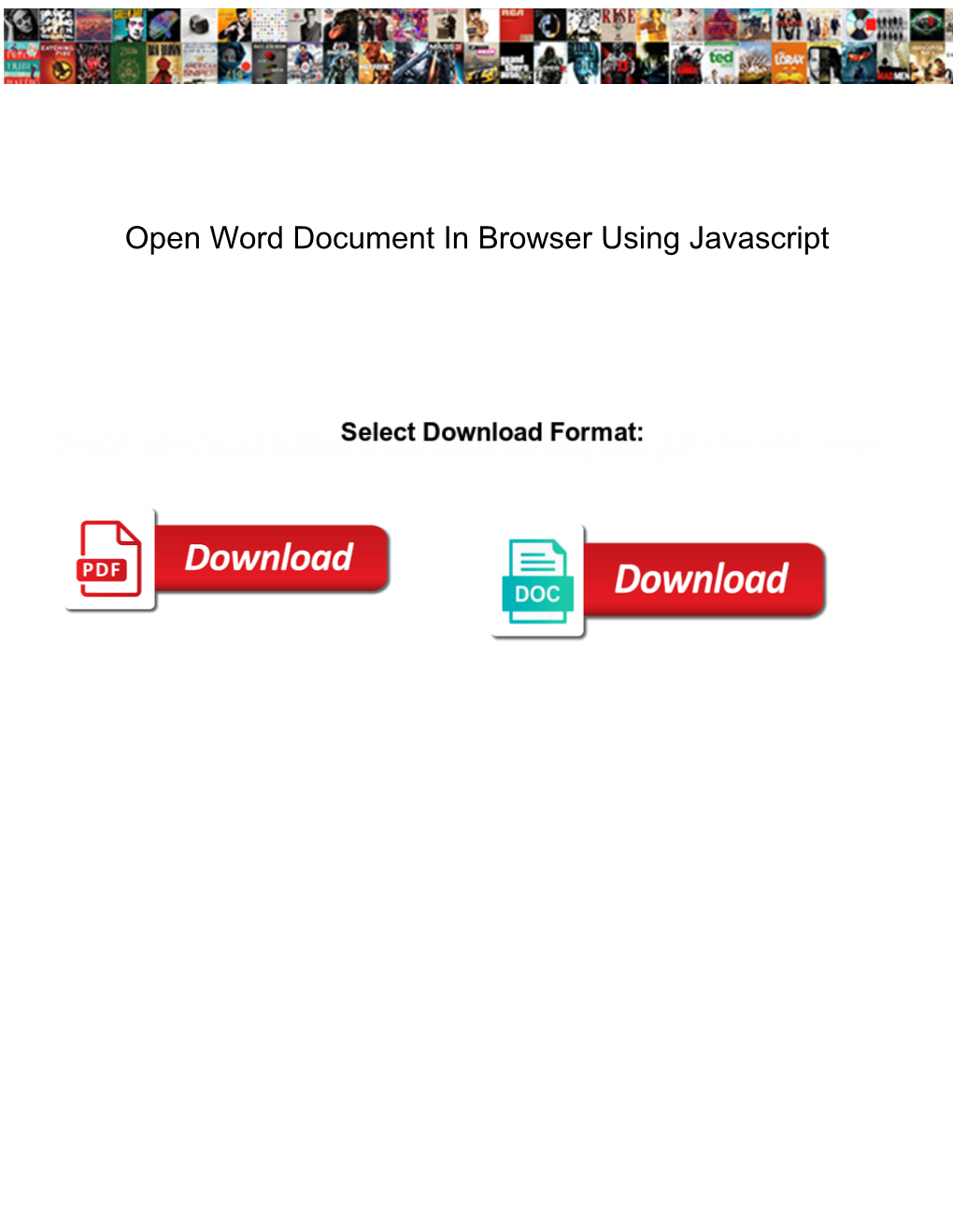 Open Word Document in Browser Using Javascript