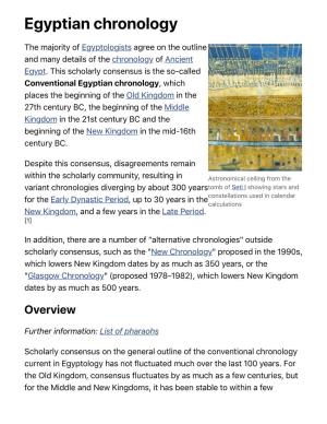 Egyptian Chronology