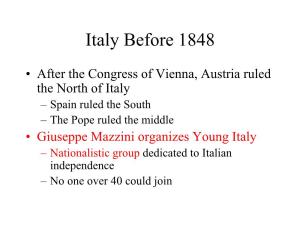 Italy Before 1848