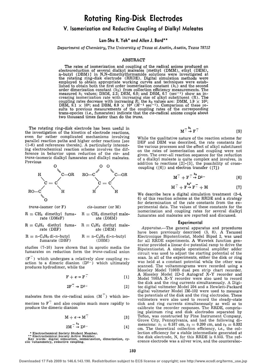 Rotating Ring-Disk Electrodes V