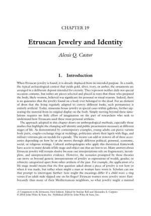 Etruscan Jewelry and Identity